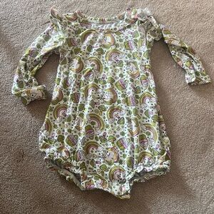 Adorable Rainbow and Unicorn Baby Romper